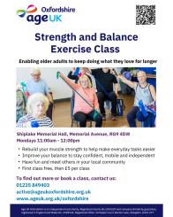 Article Graphic - Strength & Balance Classes with AgeUK at the hall
